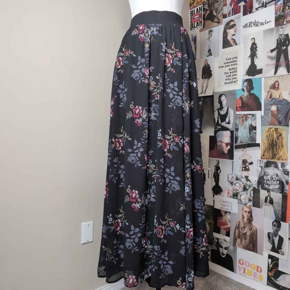 Floral Print Maxi Skirt Boho